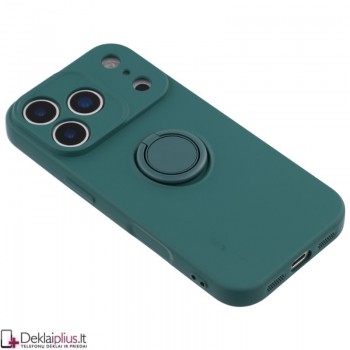 Guminis dėklas su žiedu - žalias (Apple Iphone 17 Pro Max/18 Pro Max) Guminis dėklas su žiedu - žalias (Apple Iphone 17 Pro Max/18 Pro Max)
